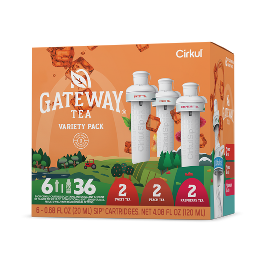 Sugar-Free Gateway Tea 6-Pack Variety Pack HM0F - Electrolyte Hydration Enhanced Taste Cartridges - Default Title
