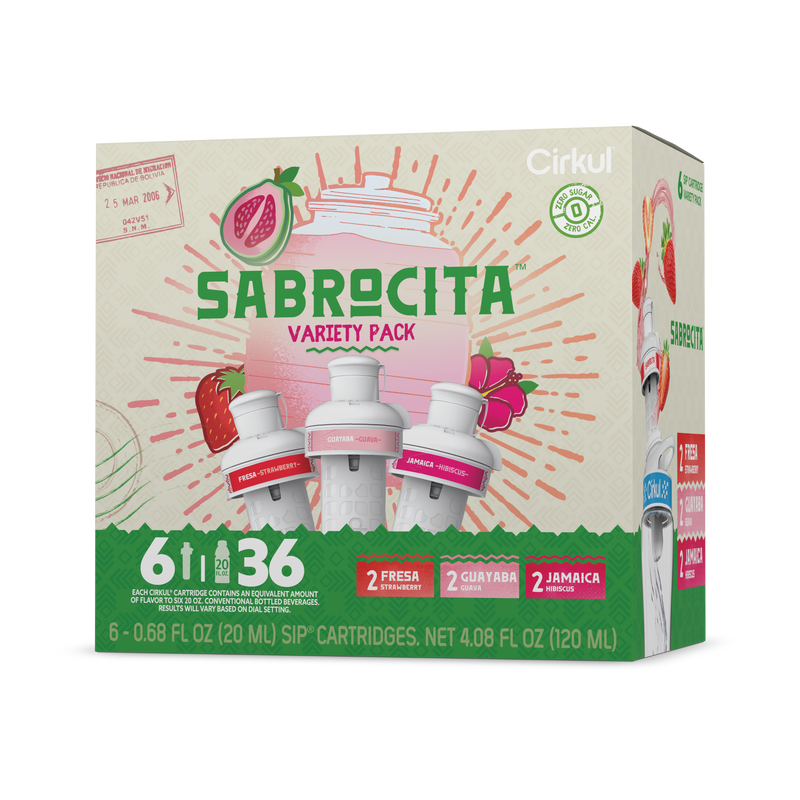 Refreshing Electrolyte Sabrocita 6-Pack Variety Pack E8JI - Sugar-Free Fruit Flavor Cartridge Refill - Default Title