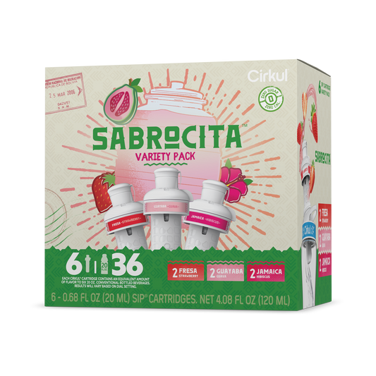 Refreshing Electrolyte Sabrocita 6-Pack Variety Pack E8JI - Sugar-Free Fruit Flavor Cartridge Refill - Default Title