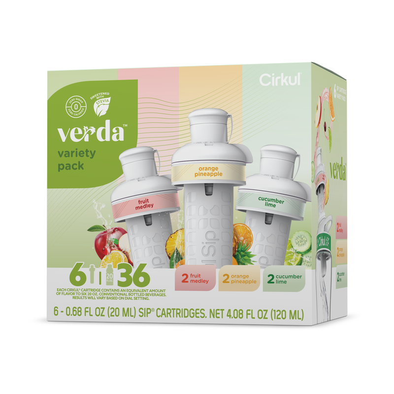 Refreshing Electrolyte Verda 6-Pack Variety Pack CT2I - Electrolyte Hydration Enhanced Taste Cartridges - Default Title