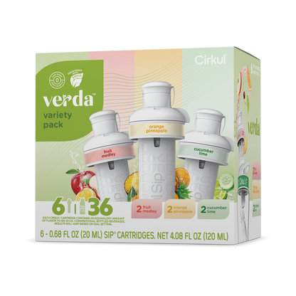 Refreshing Electrolyte Verda 6-Pack Variety Pack CT2I - Electrolyte Hydration Enhanced Taste Cartridges - Default Title