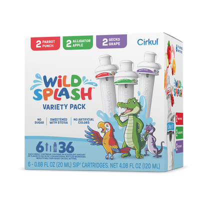 Refreshing Electrolyte Wild Splash 6-Pack Variety Pack 2TB7 - Sugar-Free Fruit Flavor Cartridge Refill - Default Title