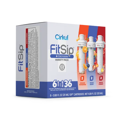 Refreshing Electrolyte FitSip 6-Pack Variety Pack HE3H - Vitamin-Infused Natural Refreshing Flavor Core Detail