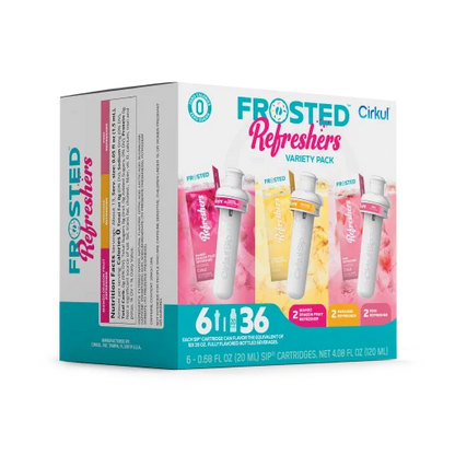 Sugar-Free Frosted Refreshers 6-Pack Variety Pack 1367 - Vitamin-Infused Natural Refreshing Flavor Core Detail