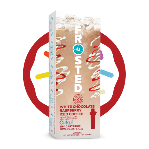 Zero-Calorie Frosted White Chocolate Raspberry Iced Coffee 8KS5 - Sugar-Free Fruit Flavor Cartridge Refill - Default Title