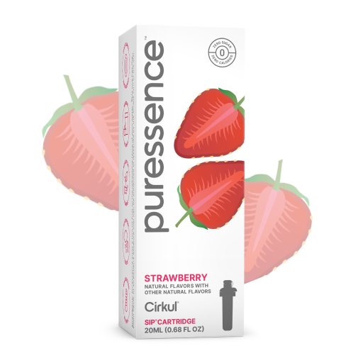 Natural Fruit Flavored Puressence Strawberry (Unsweetened) OR1Y - Electrolyte Hydration Enhanced Taste Cartridges - Default Title