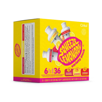 Vitamin-Infused Squeeze Lemonade 6-Pack Variety Pack 3TLS - Vitamin-Infused Natural Refreshing Flavor Core Detail